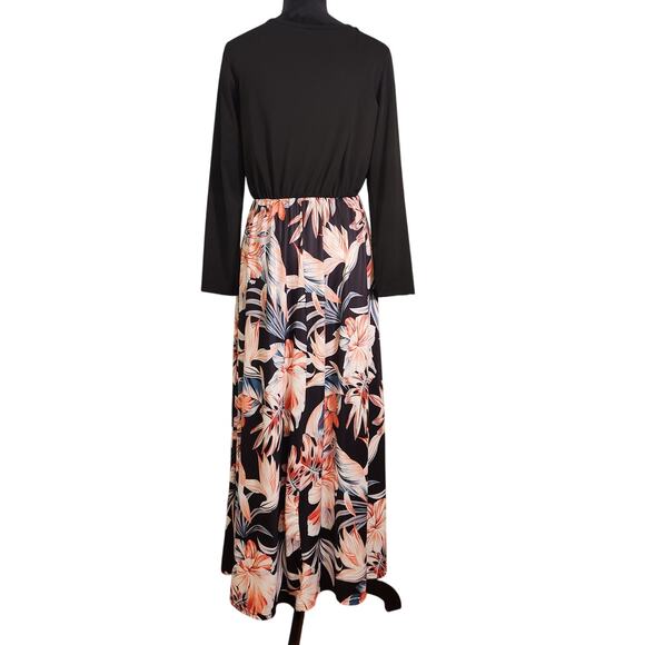 MOMMY AND ME Matching Long Sleeve Floral Maxi Dresses, Size Large & 4-5T - Picture 5 of 15